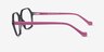 Drew Noir PlastiqueMontures de lunettes de vue d'EyeBuyDirect, Vue de Côté