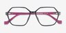 Drew Noir PlastiqueMontures de lunettes de vue d'EyeBuyDirect, Vue Rapprochée