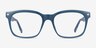 Eddie Bleu PlastiqueMontures de lunettes de vue d'EyeBuyDirect, Vue de Face