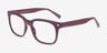 Eddie Burgundy PlasticEyeglass Frames from EyeBuyDirect, Angle View
