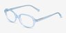 Elliot Bleu Matériaux biosourcésMontures de lunettes de vue d'EyeBuyDirect, Vue d'Angle