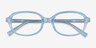 Elliot Bleu Matériaux biosourcésMontures de lunettes de vue d'EyeBuyDirect, Vue Rapprochée