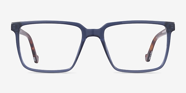 Duke Blue PlasticEyeglass Frames from EyeBuyDirect, Front View