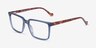 Duke Blue PlasticEyeglass Frames from EyeBuyDirect, Angle View