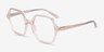 Emerson Clear Brown PlasticEyeglass Frames from EyeBuyDirect, Angle View