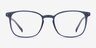 Eric Bleu PlastiqueMontures de lunettes de vue d'EyeBuyDirect, Vue de Face