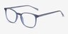 Eric Bleu PlastiqueMontures de lunettes de vue d'EyeBuyDirect, Vue d'Angle