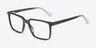Duke Black PlasticEyeglass Frames from EyeBuyDirect, Angle View