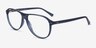 Falcon Bleu PlastiqueMontures de lunettes de vue d'EyeBuyDirect, Vue d'Angle