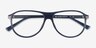 Falcon Bleu PlastiqueMontures de lunettes de vue d'EyeBuyDirect, Vue Rapprochée