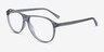 Falcon Gray PlasticEyeglass Frames from EyeBuyDirect, Angle View