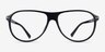 Falcon Black PlasticEyeglass Frames from EyeBuyDirect, Front View
