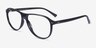 Falcon Black PlasticEyeglass Frames from EyeBuyDirect, Angle View