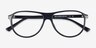 Falcon Black PlasticEyeglass Frames from EyeBuyDirect, Closed View