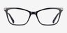 Farah Black PlasticEyeglass Frames from EyeBuyDirect, Front View