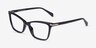 Farah Black PlasticEyeglass Frames from EyeBuyDirect, Angle View