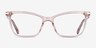 Farah Clear Brown PlasticEyeglass Frames from EyeBuyDirect, Front View