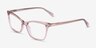 Farah Clear Brown PlasticEyeglass Frames from EyeBuyDirect, Angle View