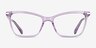 Farah Clear Purple PlasticEyeglass Frames from EyeBuyDirect, Front View