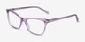 Farah Clear Purple PlasticEyeglass Frames from EyeBuyDirect, Angle View