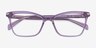Farah Clear Purple PlasticEyeglass Frames from EyeBuyDirect, Closed View