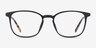 Eric Noir PlastiqueMontures de lunettes de vue d'EyeBuyDirect, Vue de Face