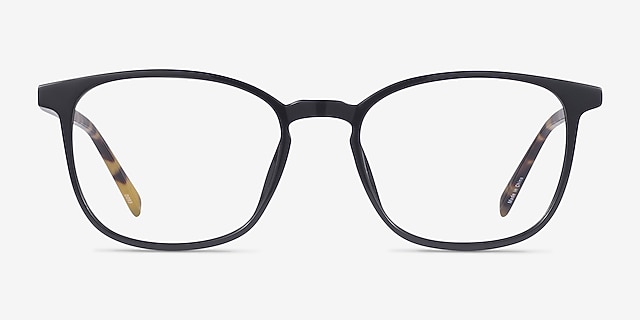 Eric Black PlasticEyeglass Frames from EyeBuyDirect, Front View