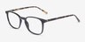 Eric Noir PlastiqueMontures de lunettes de vue d'EyeBuyDirect, Vue d'Angle