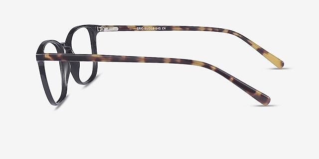 Eric Black PlasticEyeglass Frames from EyeBuyDirect, Side View