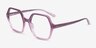 Emerson Purple PlasticEyeglass Frames from EyeBuyDirect, Angle View