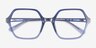 Emerson Gradient Blue PlastiqueMontures de lunettes de vue d'EyeBuyDirect, Vue Rapprochée