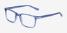 Ferguson Crystal Blue PlasticEyeglass Frames from EyeBuyDirect, Angle View