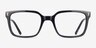 Franky Black PlasticEyeglass Frames from EyeBuyDirect, Front View