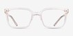 Franky Clear PlasticEyeglass Frames from EyeBuyDirect, Front View