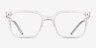 Franky Clear PlasticEyeglass Frames from EyeBuyDirect, Front View
