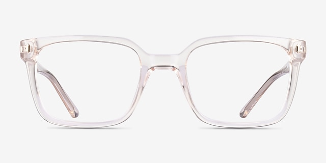 Franky Clear PlasticEyeglass Frames from EyeBuyDirect, Front View