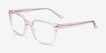 Franky Clear PlasticEyeglass Frames from EyeBuyDirect, Angle View