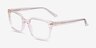 Franky Clear PlasticEyeglass Frames from EyeBuyDirect, Angle View
