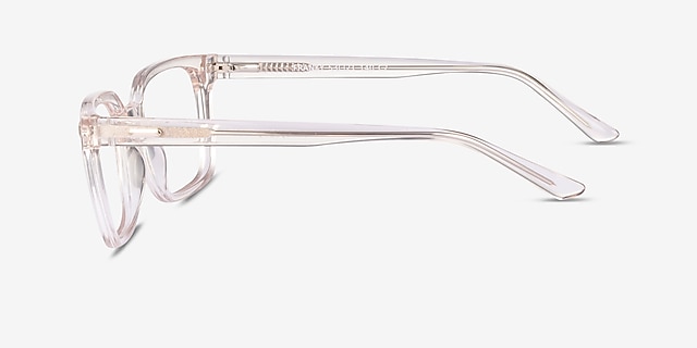 Franky Clear PlasticEyeglass Frames from EyeBuyDirect, Side View
