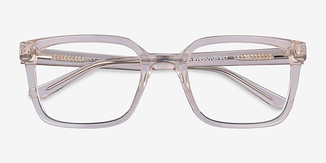 Franky Clear PlasticEyeglass Frames from EyeBuyDirect, Closed View