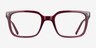 Franky Crystal Burgundy PlasticEyeglass Frames from EyeBuyDirect, Front View