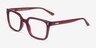 Franky Crystal Burgundy PlasticEyeglass Frames from EyeBuyDirect, Angle View