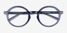 Gusto Blue PlasticEyeglass Frames from EyeBuyDirect, Closed View