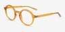 Gusto Yellow PlasticEyeglass Frames from EyeBuyDirect, Angle View