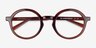 Gusto Crystal Brown PlasticEyeglass Frames from EyeBuyDirect, Closed View