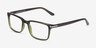 Ferguson Green PlasticEyeglass Frames from EyeBuyDirect, Angle View