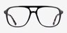Gale Black PlasticEyeglass Frames from EyeBuyDirect, Front View