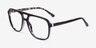 Gale Black PlasticEyeglass Frames from EyeBuyDirect, Angle View