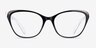 Harper Black White AcetateEyeglass Frames from EyeBuyDirect, Front View