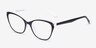 Harper Black White AcetateEyeglass Frames from EyeBuyDirect, Angle View